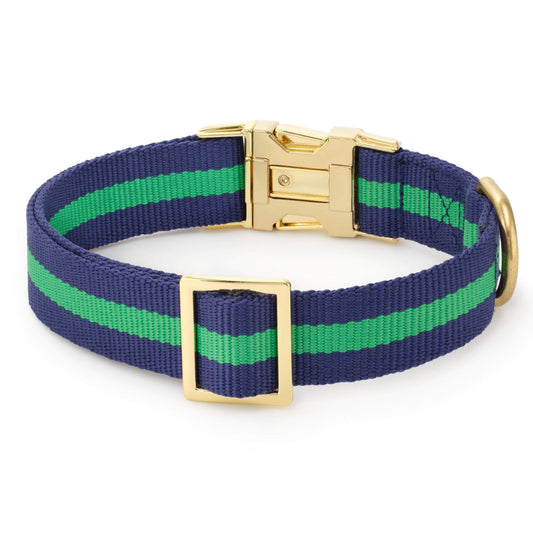 Camden Striped Webbing Dog Collar from The Foggy Dog