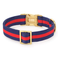 Mariner Striped Webbing Dog Collar from The Foggy Dog