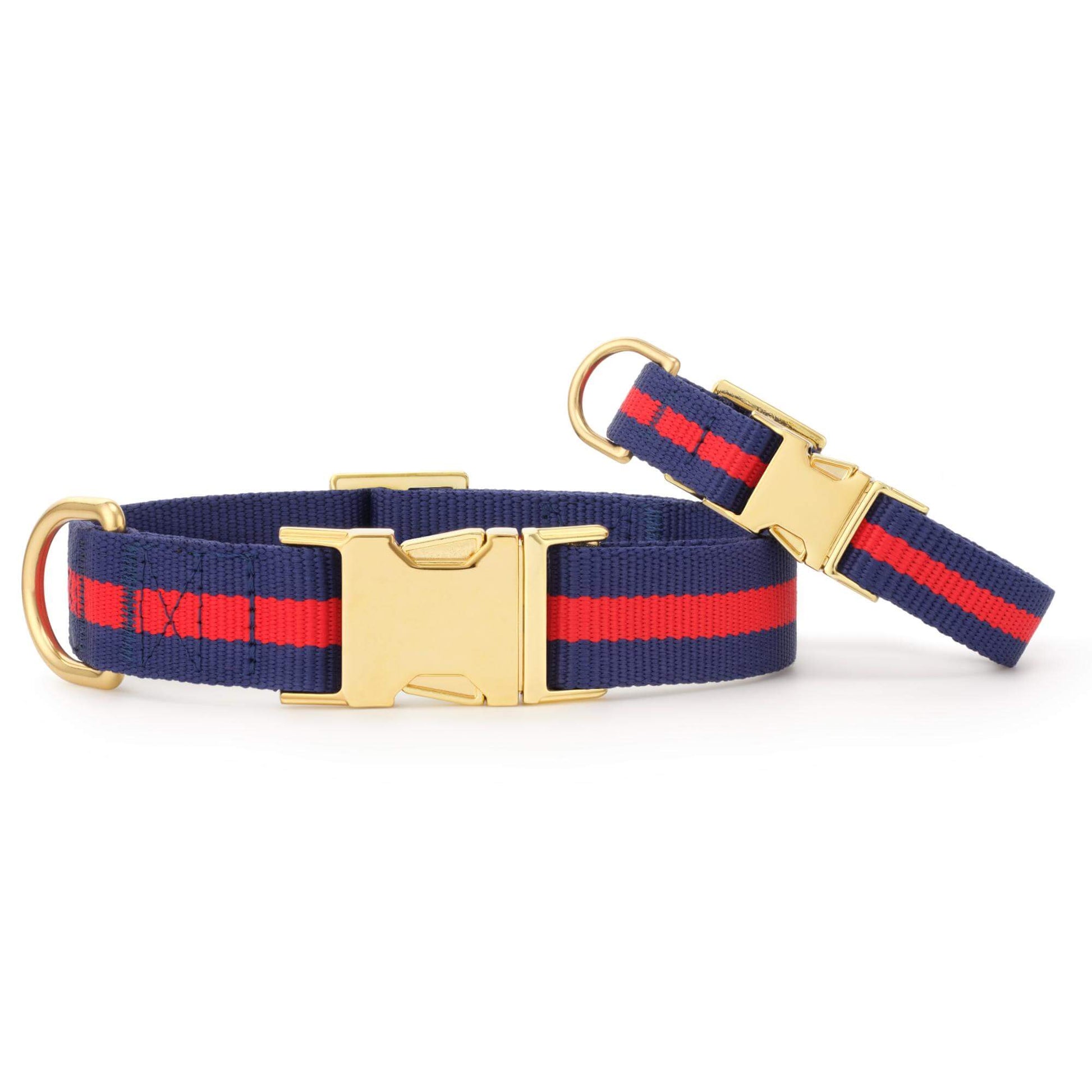 Mariner Striped Webbing Dog Collar from The Foggy Dog