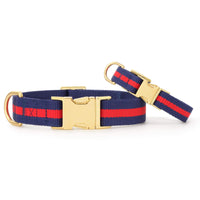 Mariner Striped Webbing Dog Collar from The Foggy Dog
