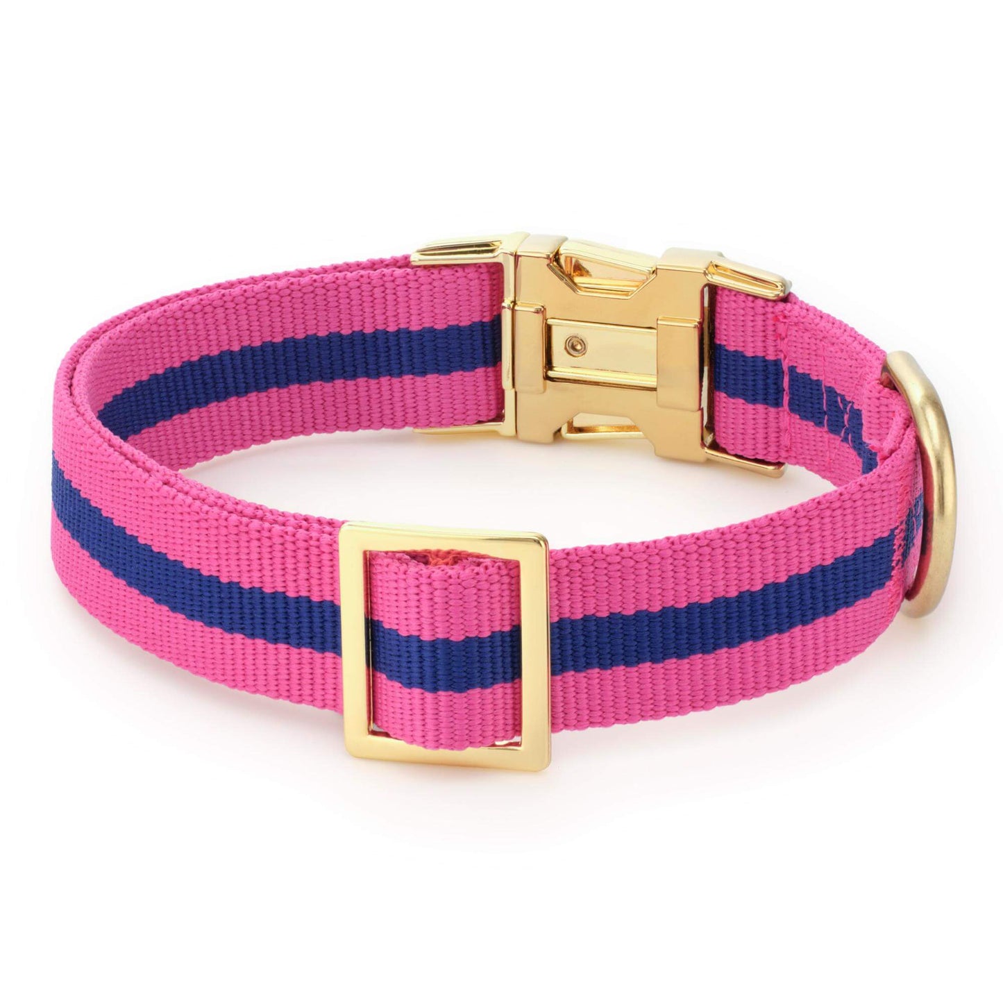 Sloane Striped Webbing Dog Collar from The Foggy Dog
