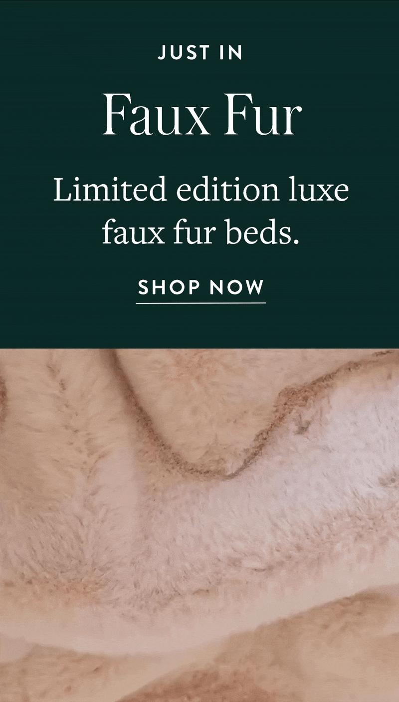 Faux Fur Dog Beds from The Foggy Dog