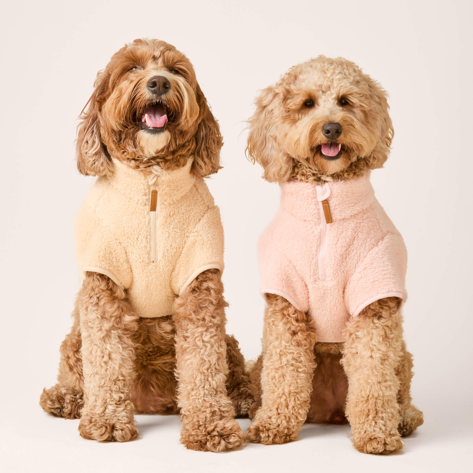 Wheat Quarter-Zip Sherpa Dog Jacket – The Foggy Dog