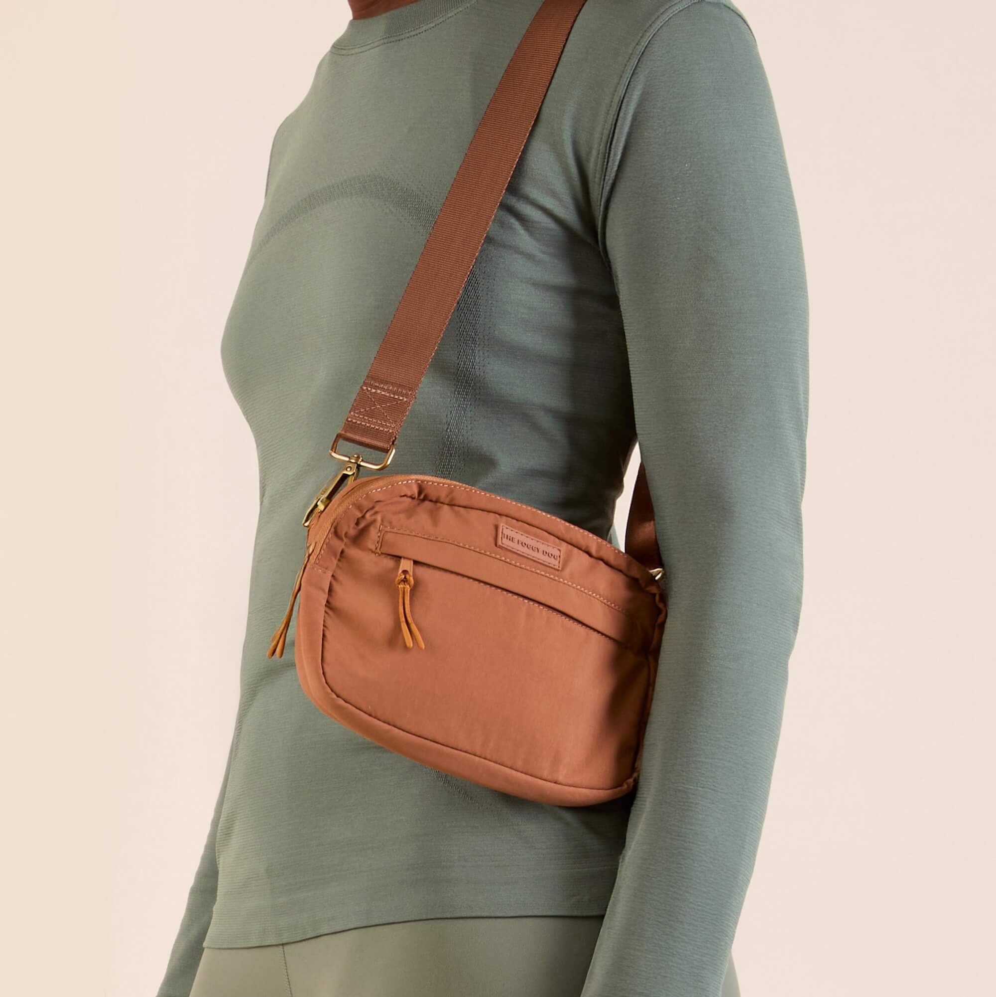 Active Convertible Crossbody Bag, Saddle from Active by The Foggy Dog