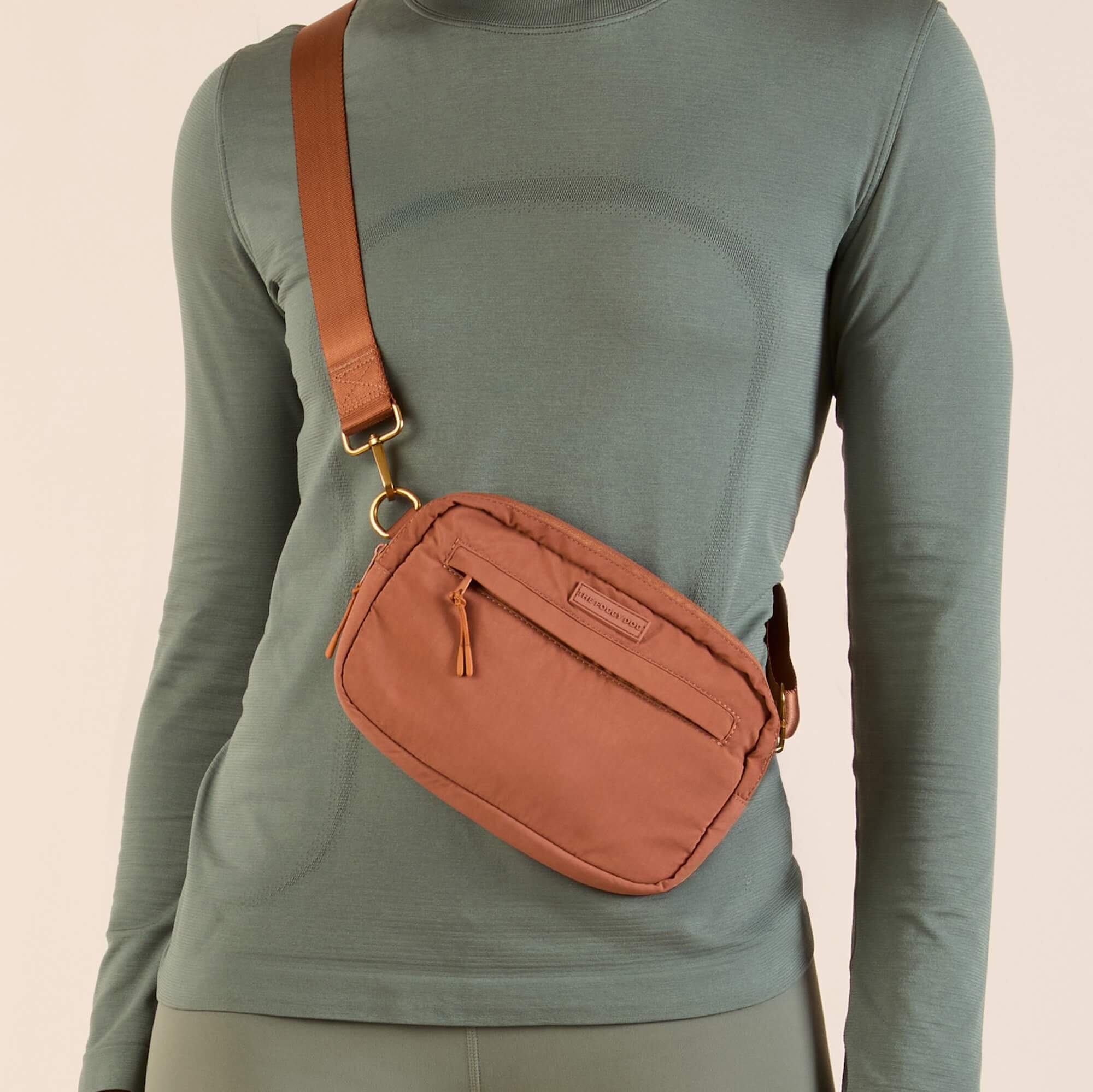Active Convertible Crossbody Bag, Saddle from Active by The Foggy Dog