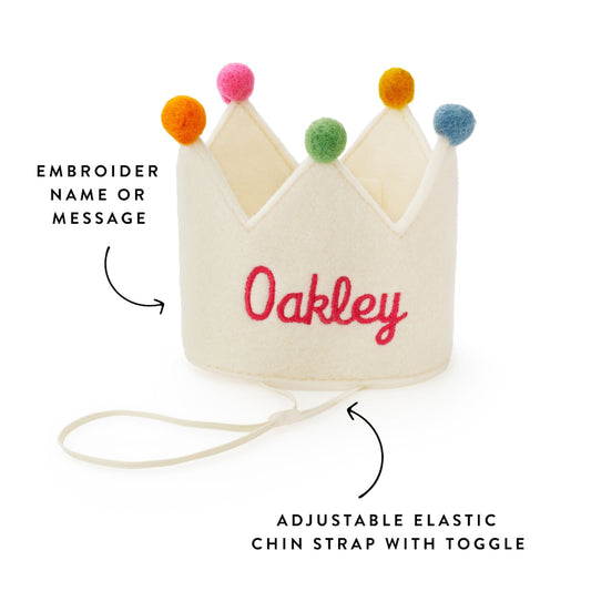 Ivory Dog Birthday Crown from The Foggy Dog