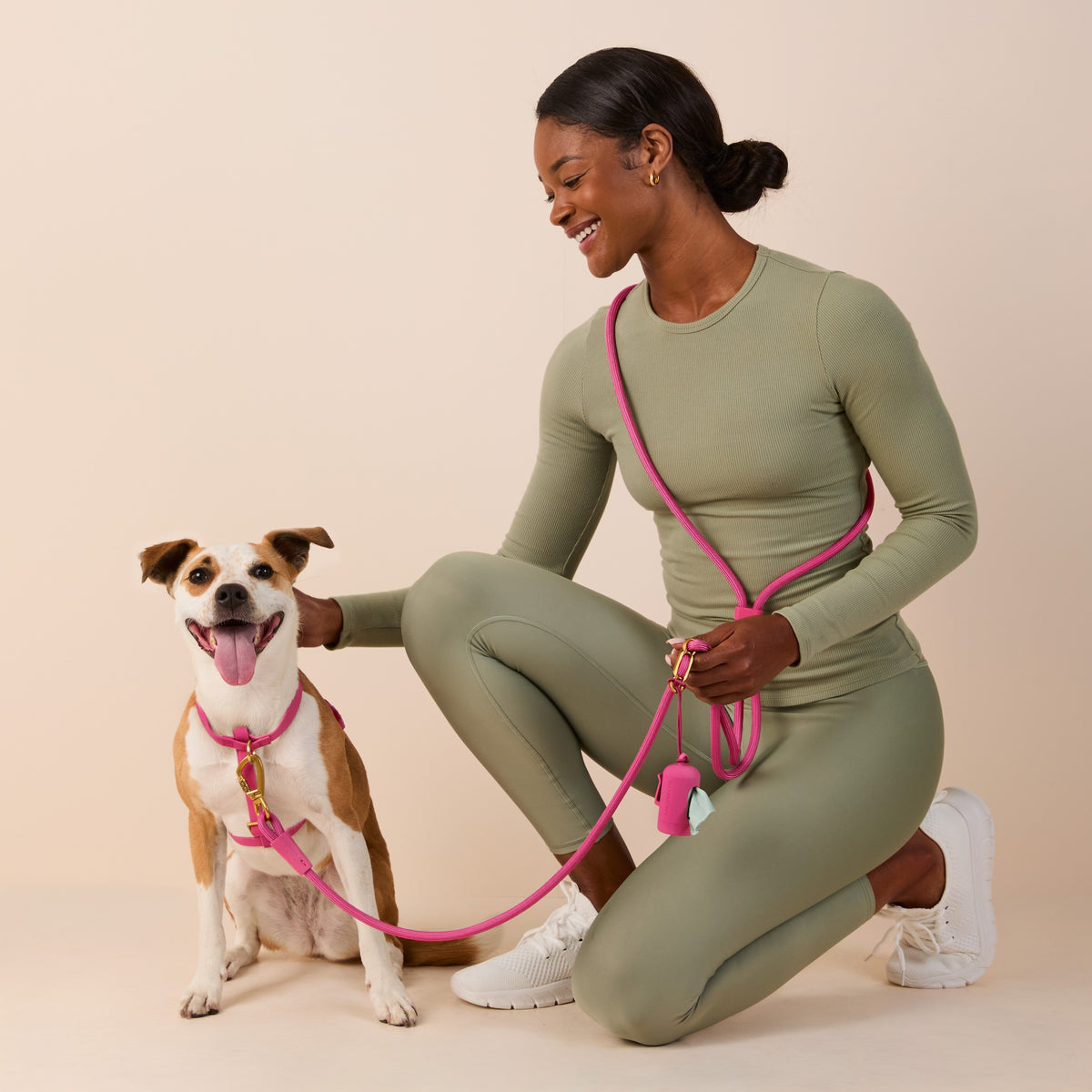 #Sadie (50lbs) in a Small harness and Standard leash