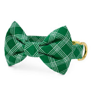 Emerald Plaid Bow Tie Collar from The Foggy Dog