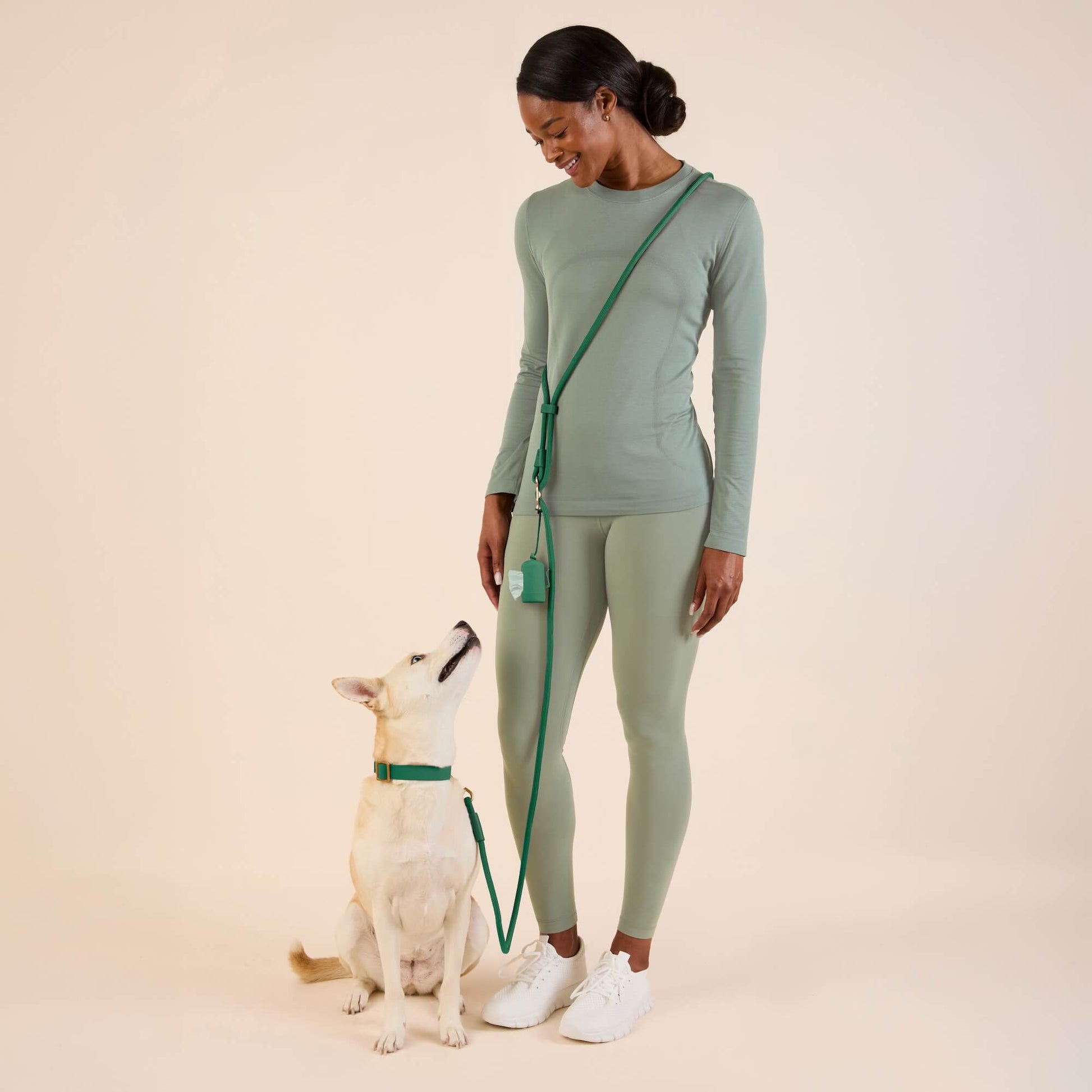 #Kaia (45lbs) in a Medium collar and Standard leash