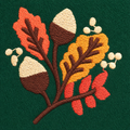 Fall Foliage Embroidered Dog Bow Tie
