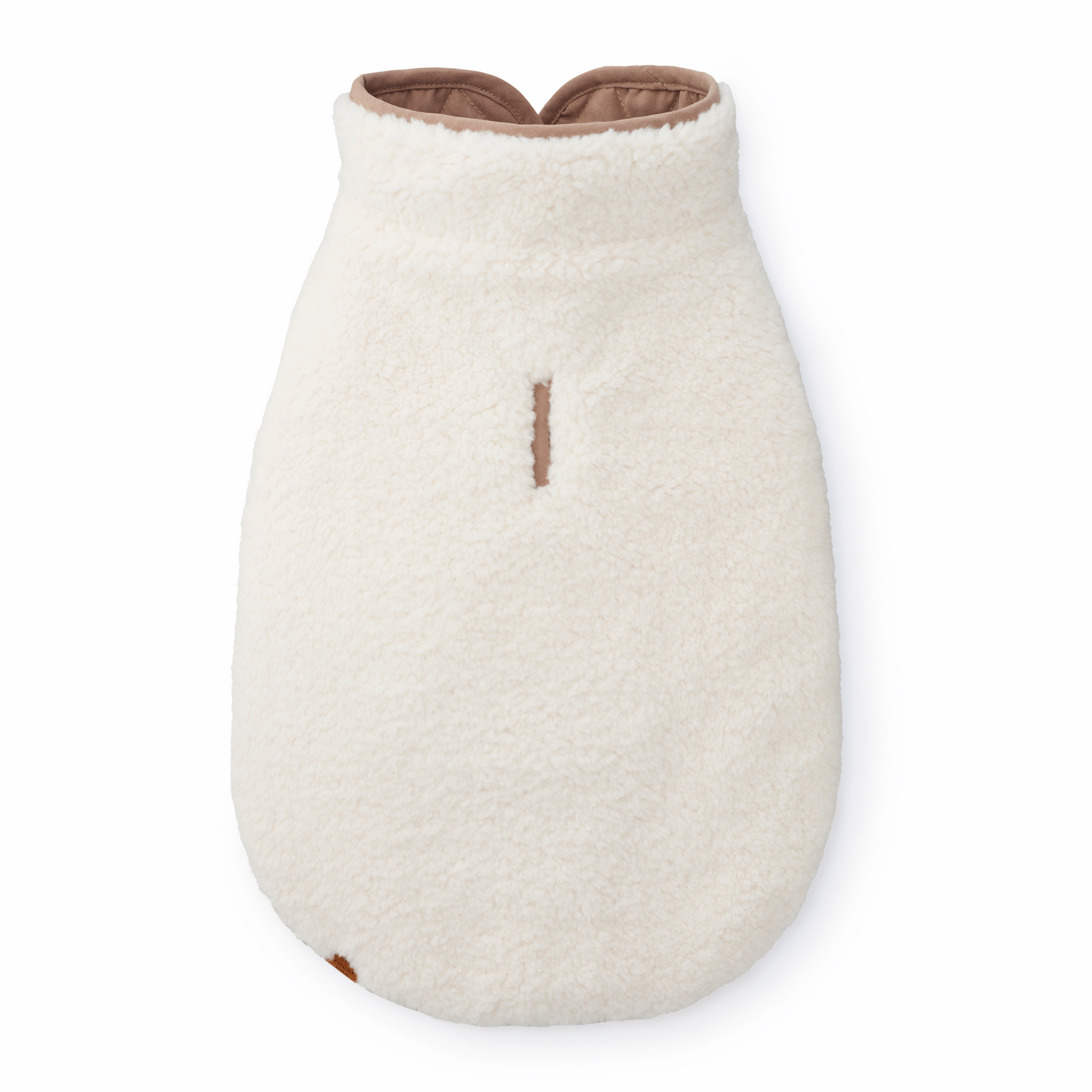 Fawn Sherpa-Lined Reversible Dog Jacket from The Foggy Dog