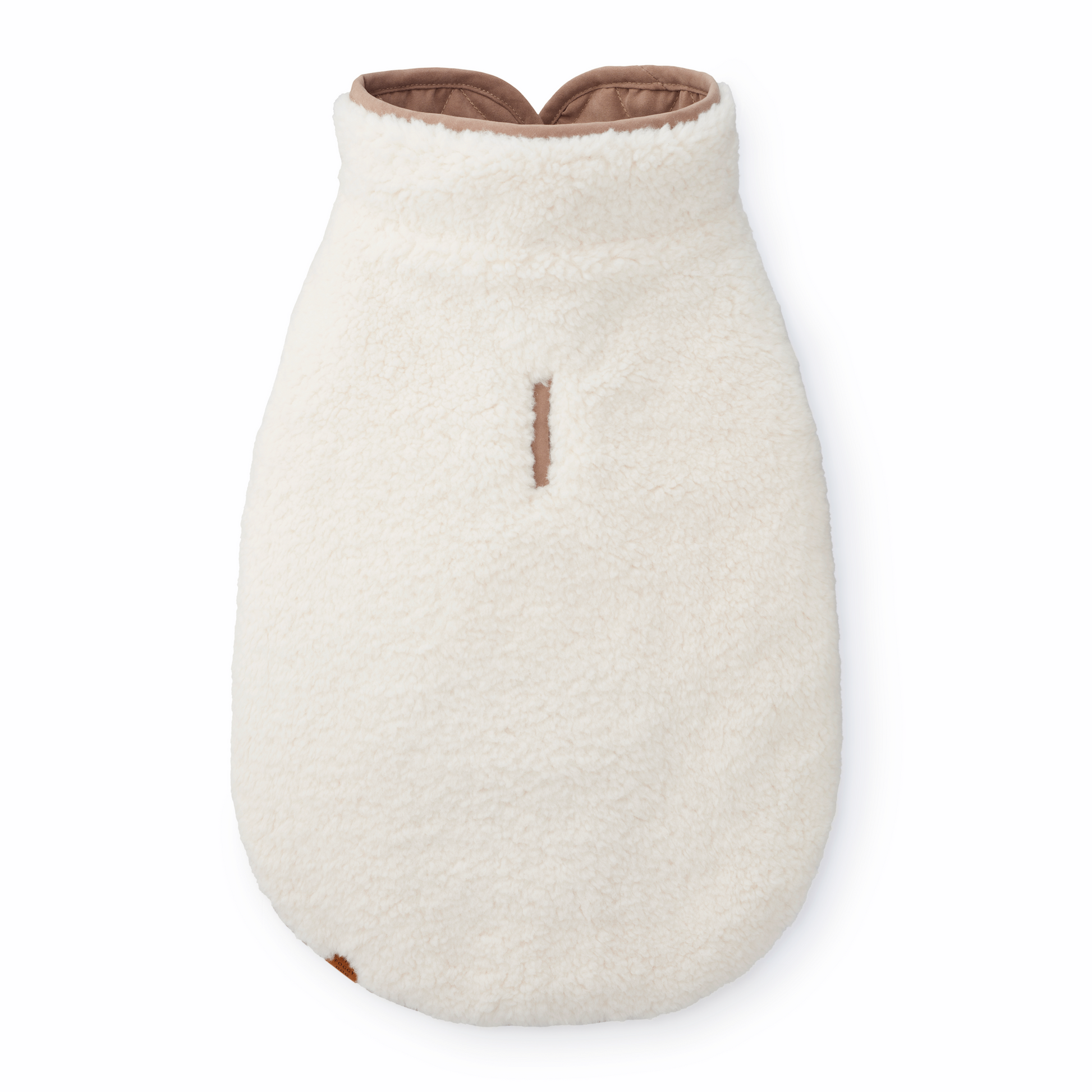 Fawn Sherpa-Lined Reversible Dog Jacket from The Foggy Dog