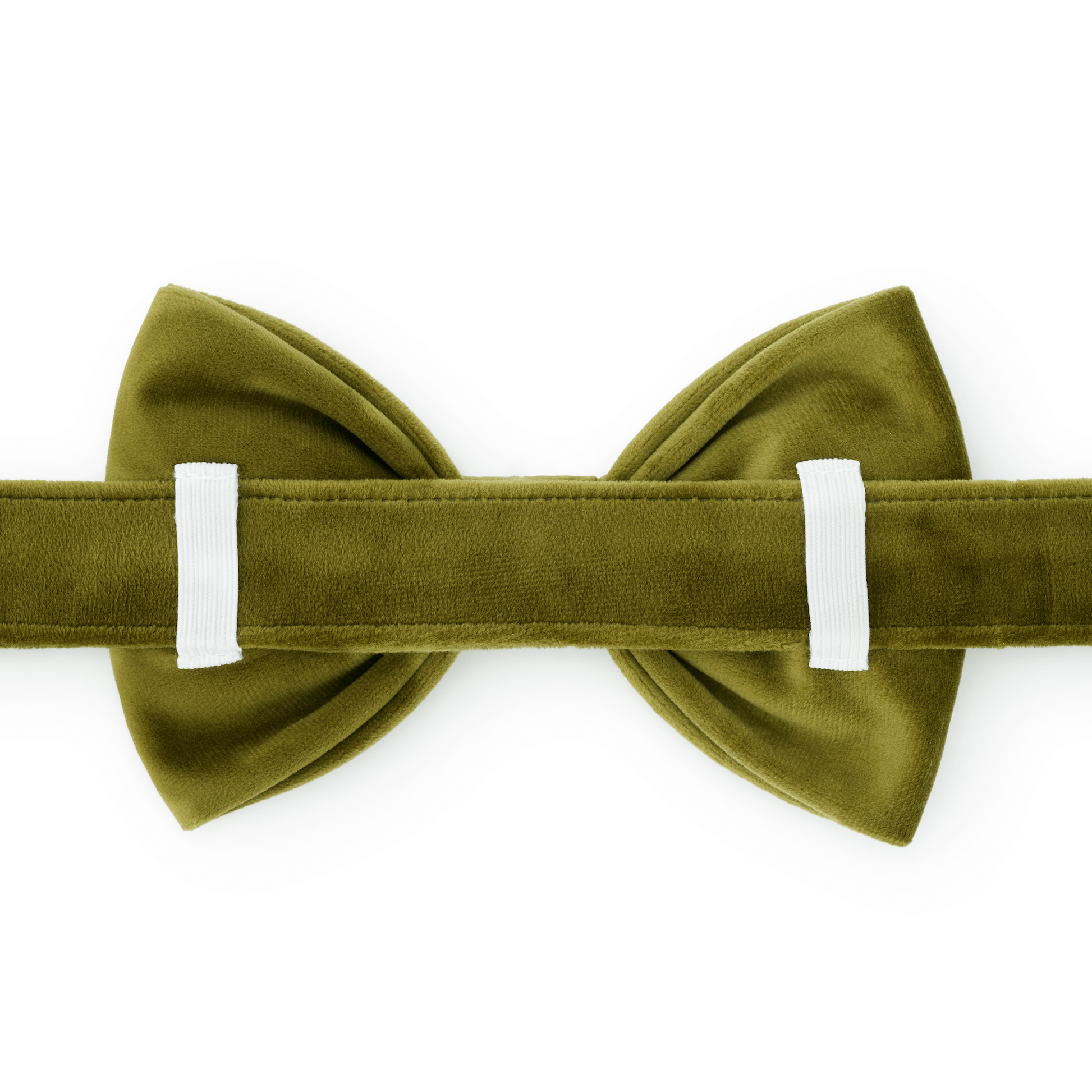 Olive Velvet Bow Tie Collar from The Foggy Dog
