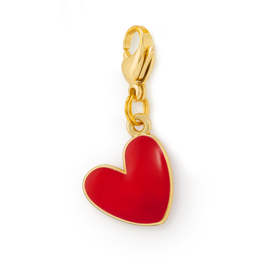 Red Heart Collar Charm from The Foggy Dog