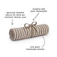 Ticking Stripe Bolster Dog Bed from The Foggy Dog