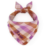Bramble Flannel Ruffled Dog Bandana from The Foggy Dog