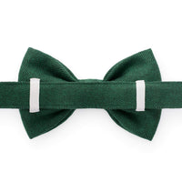 Evergreen Herringbone Flannel Bow Tie Collar from The Foggy Dog