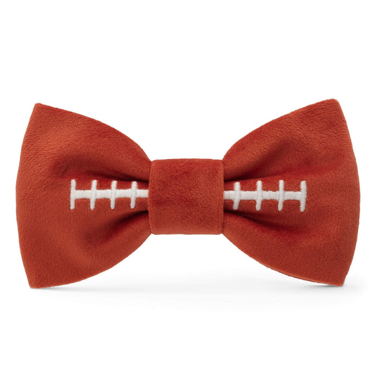 Football Embroidered Dog Bow Tie from The Foggy Dog