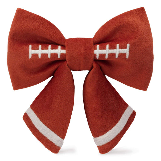 Football Embroidered Lady Dog Bow from The Foggy Dog