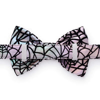 Holographic Spiderweb Dog Bow Tie from The Foggy Dog