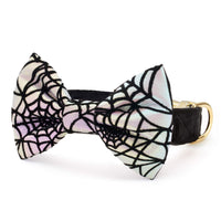 Holographic Spiderweb Bow Tie Collar view 2