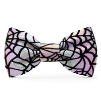 Holographic Spiderweb Dog Bow Tie from The Foggy Dog
