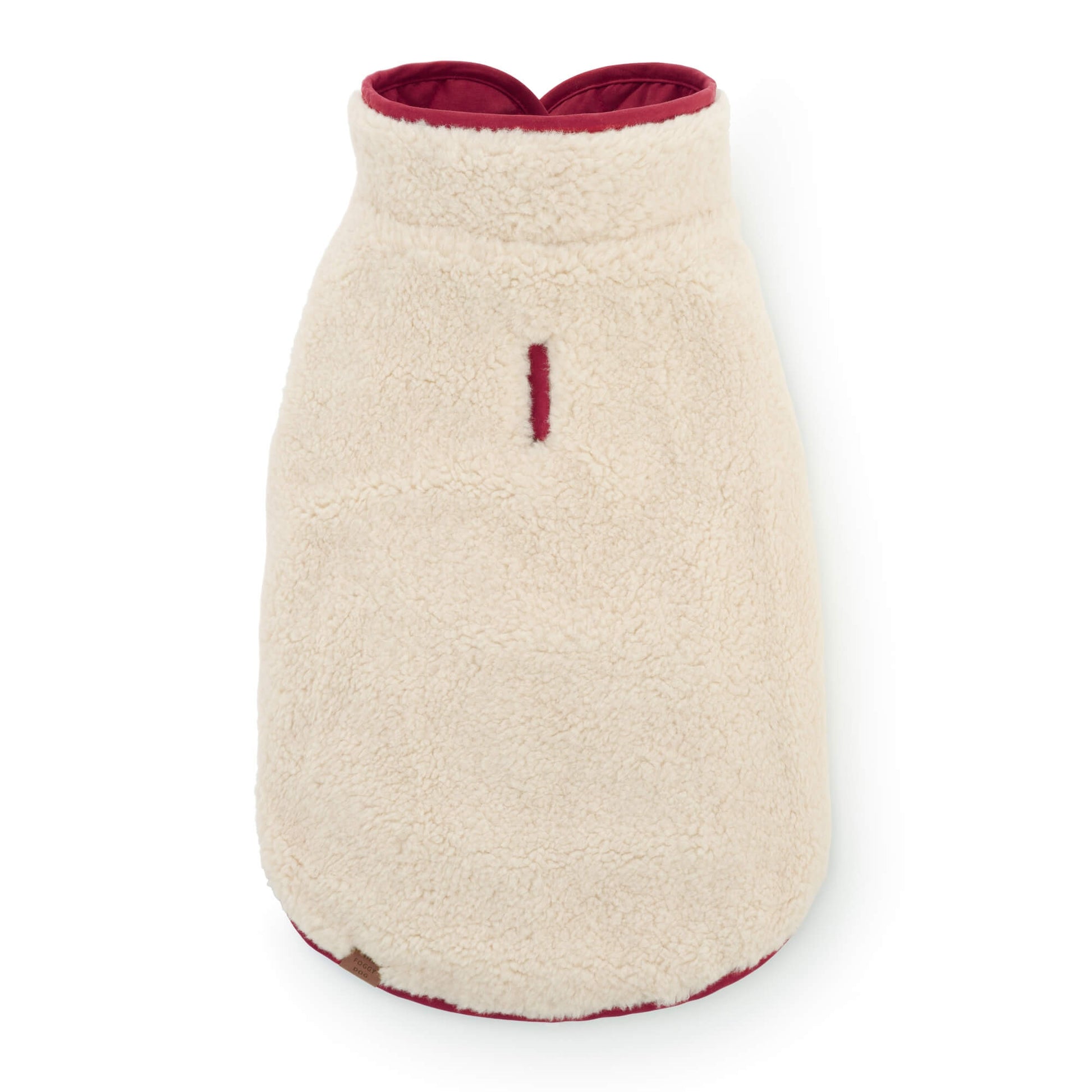 Currant Sherpa-Lined Reversible Dog Jacket view 15