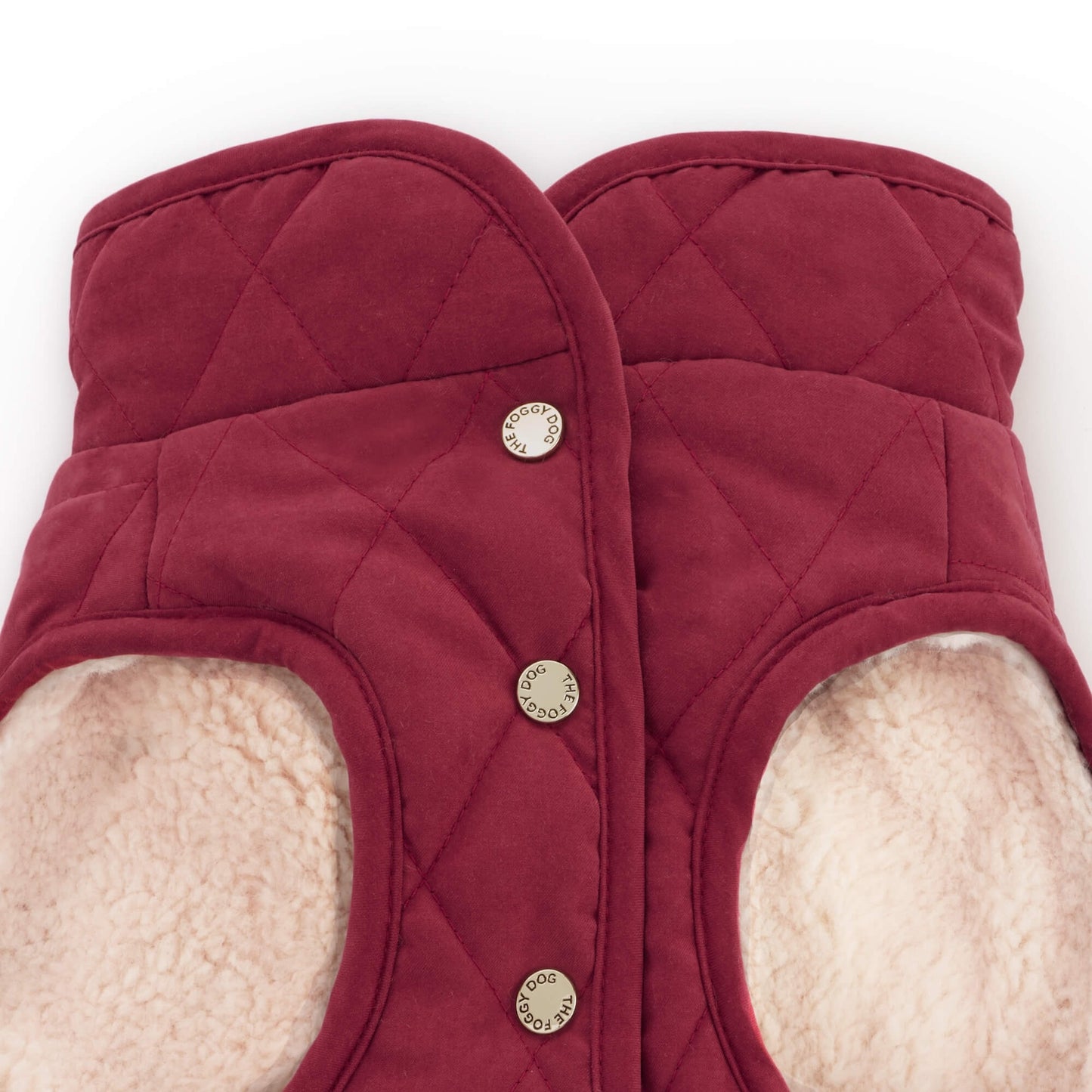 Currant Sherpa-Lined Reversible Dog Jacket from The Foggy Dog