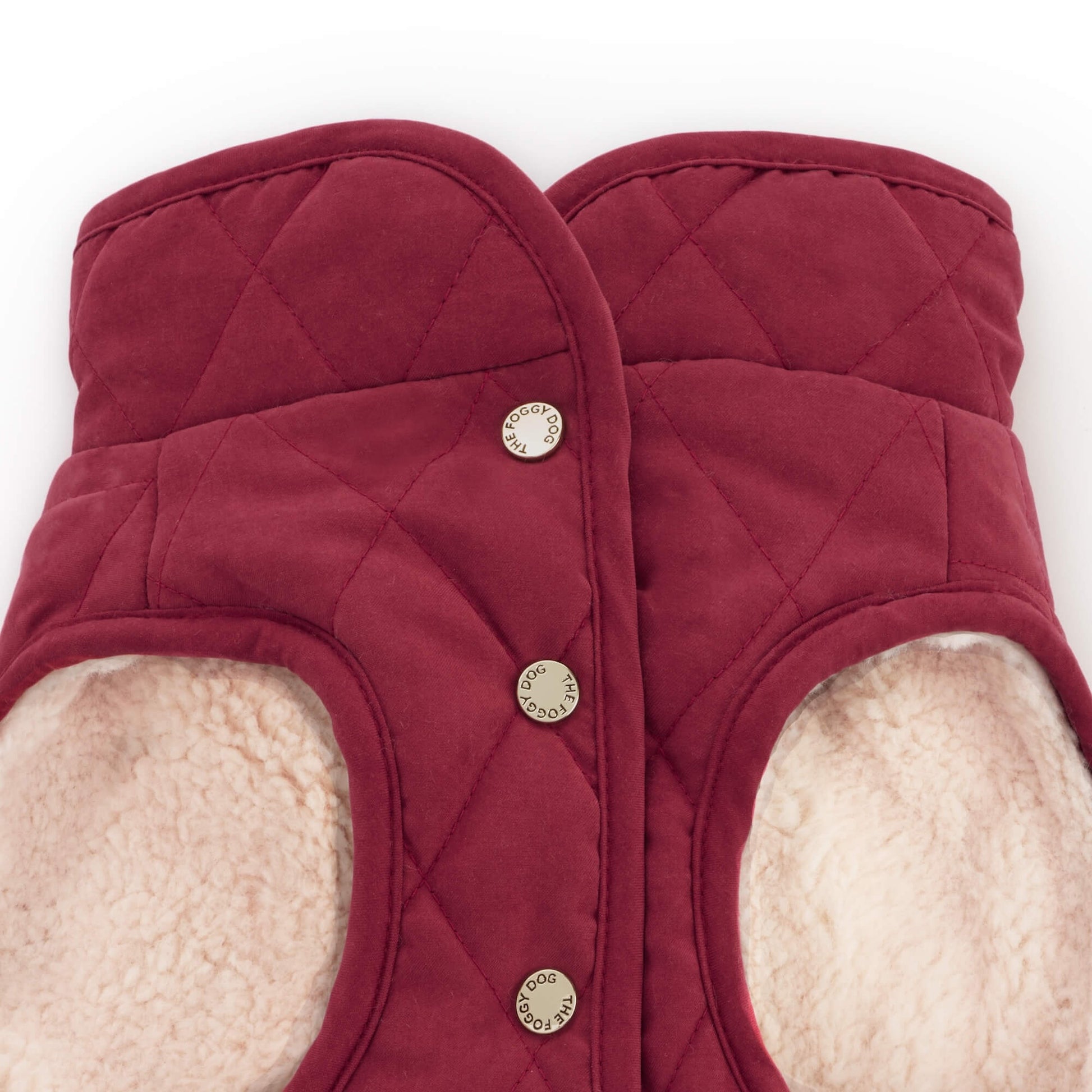 Currant Sherpa-Lined Reversible Dog Jacket from The Foggy Dog