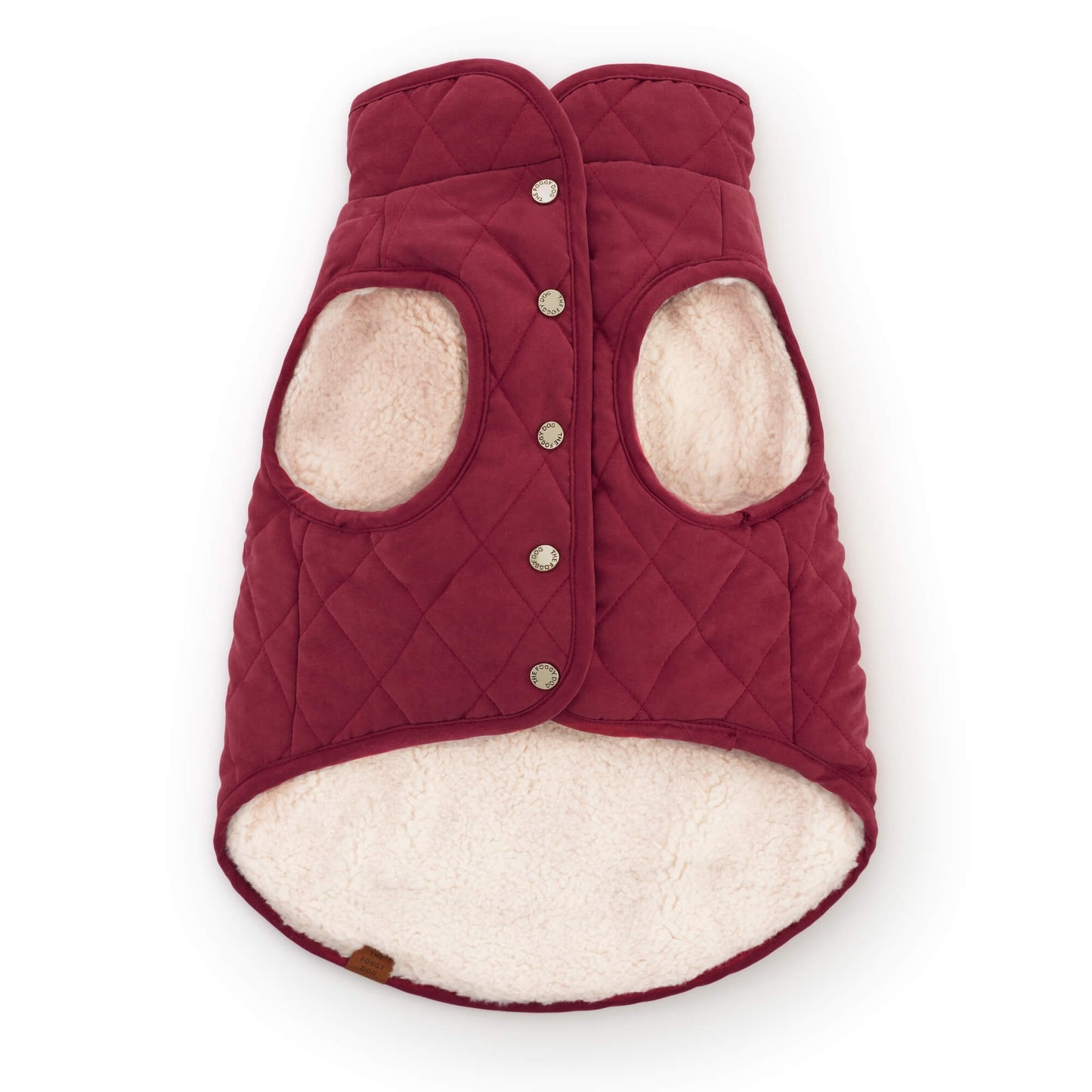 Currant Sherpa-Lined Reversible Dog Jacket view 14
