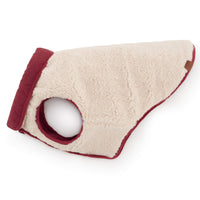 Currant Sherpa-Lined Reversible Dog Jacket from The Foggy Dog