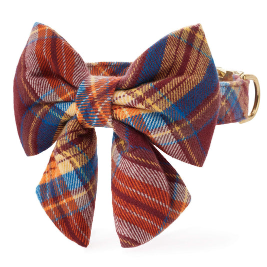 Marlow Plaid Flannel Lady Bow Collar from The Foggy Dog