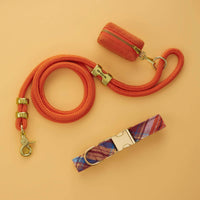 Marlow Plaid Flannel Collar Walk Set from The Foggy Dog
