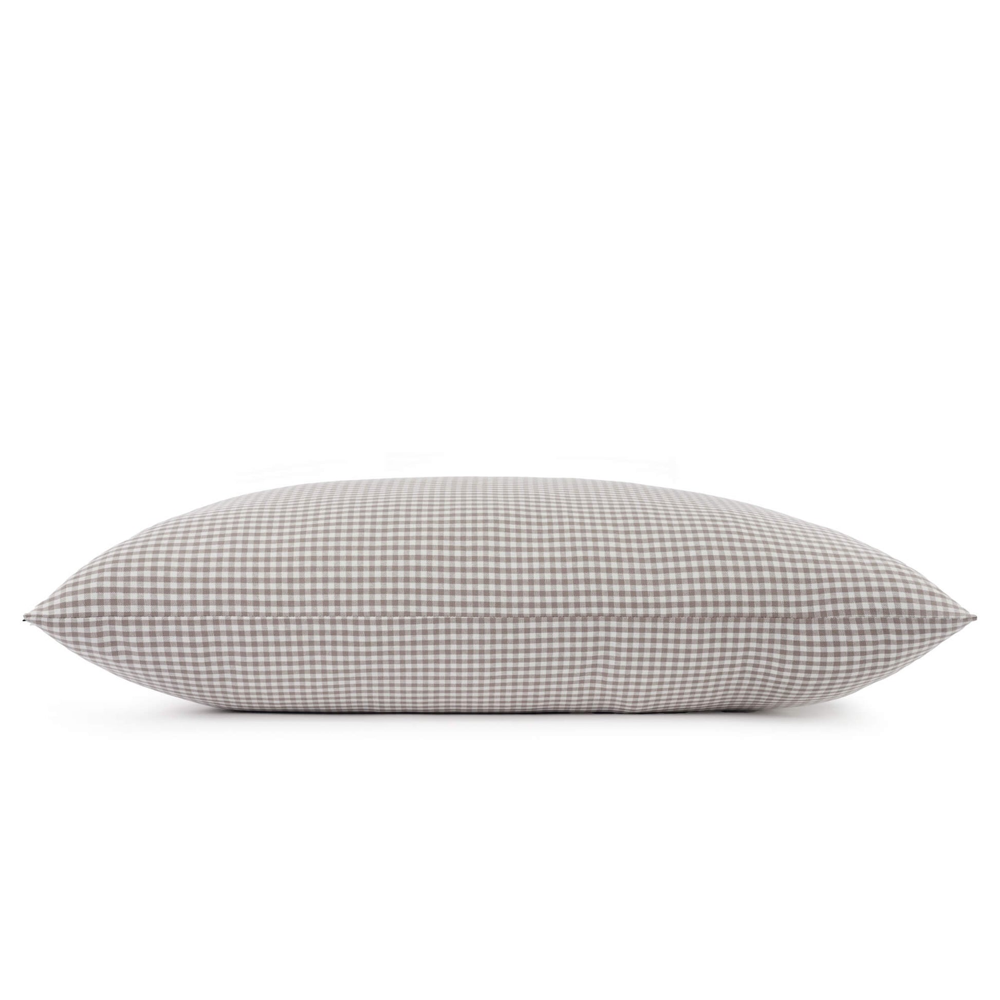 Mushroom Brown Gingham Dog Bed from The Foggy Dog