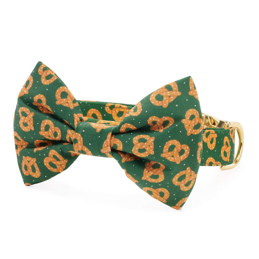 Pretzel Party Bow Tie Collar from The Foggy Dog