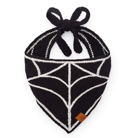 Spiderweb Crochet Dog Bandana from The Foggy Dog