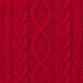 Red Cable Knit Dog Sweater