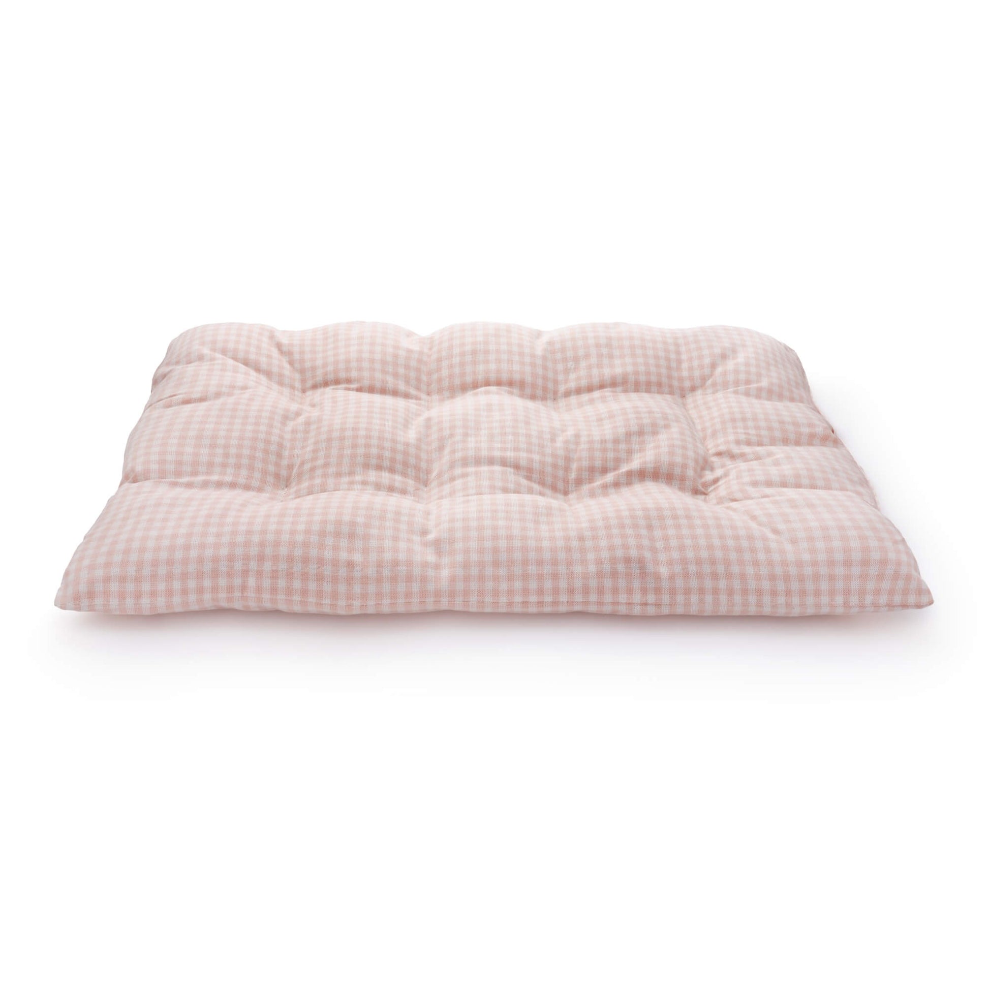 Blush Pink Gingham Dog Travel Mat from The Foggy Dog