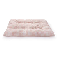 Blush Pink Gingham Dog Travel Mat from The Foggy Dog