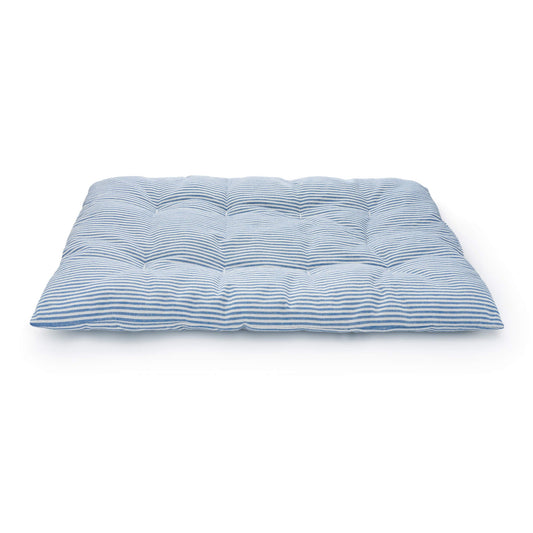 Lake Blue Stripe Dog Travel Mat from The Foggy Dog