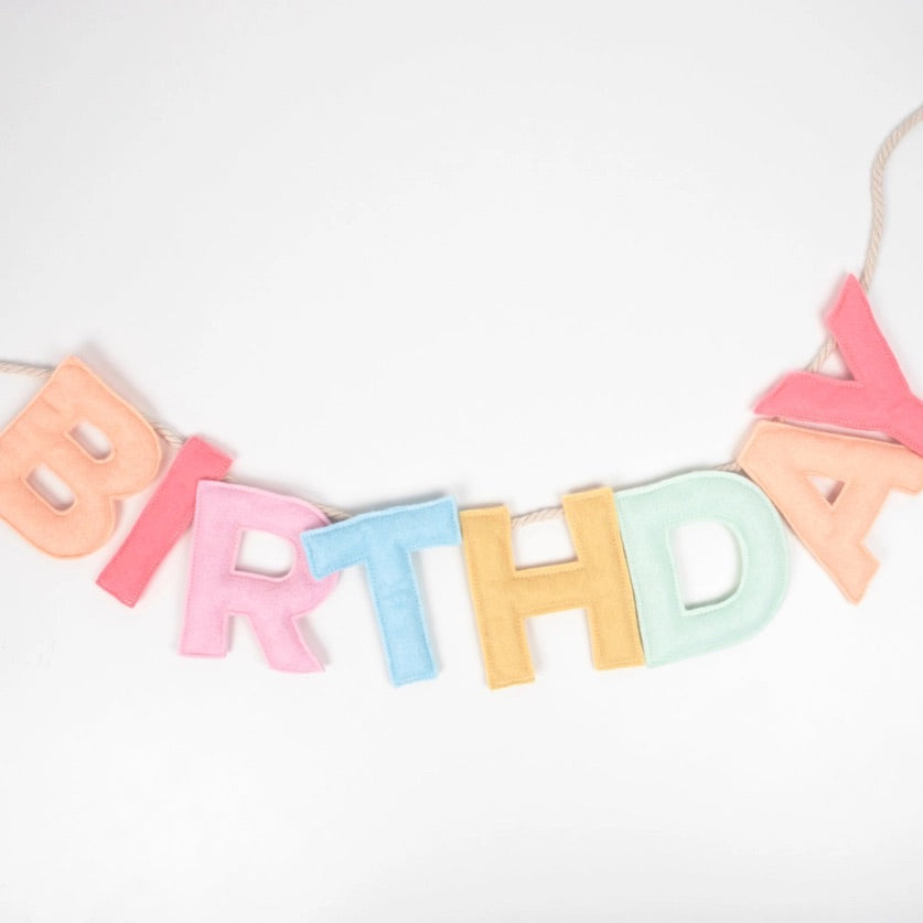 Felt Happy Birthday Garland from Meri Meri at The Foggy Dog