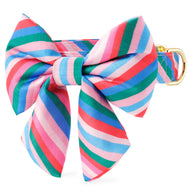Festive Stripe Lady Bow Collar
