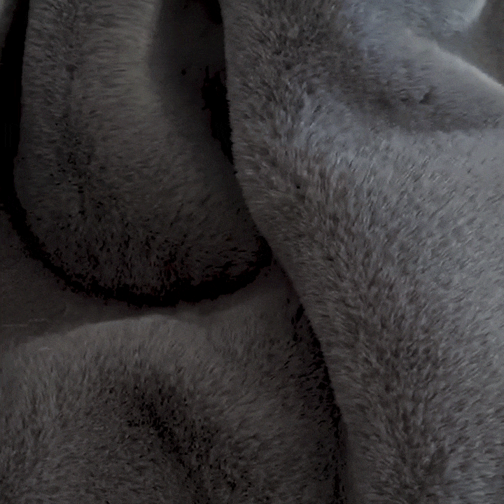 Smoky Gray Recycled Faux Fur Dog Bed from The Foggy Dog