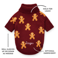 Gingerbread Man Dog Sweater from The Foggy Dog