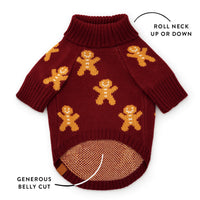 Gingerbread Man Dog Sweater from The Foggy Dog