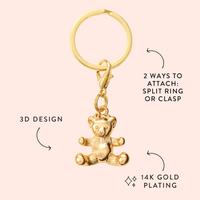 Gold Bear Collar Charm from The Foggy Dog