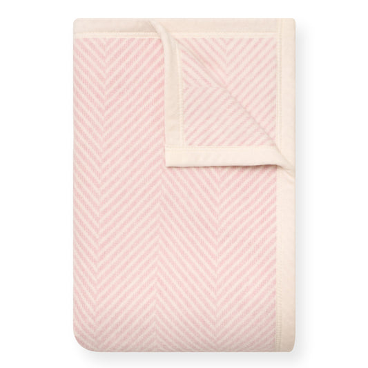 ChappyWrap Harborview Herringbone Ballet Pink Dog Blanket from The Foggy Dog