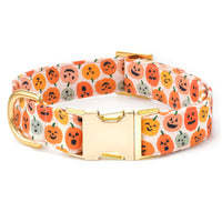 Jack-o’-Lanterns Dog Collar from The Foggy Dog
