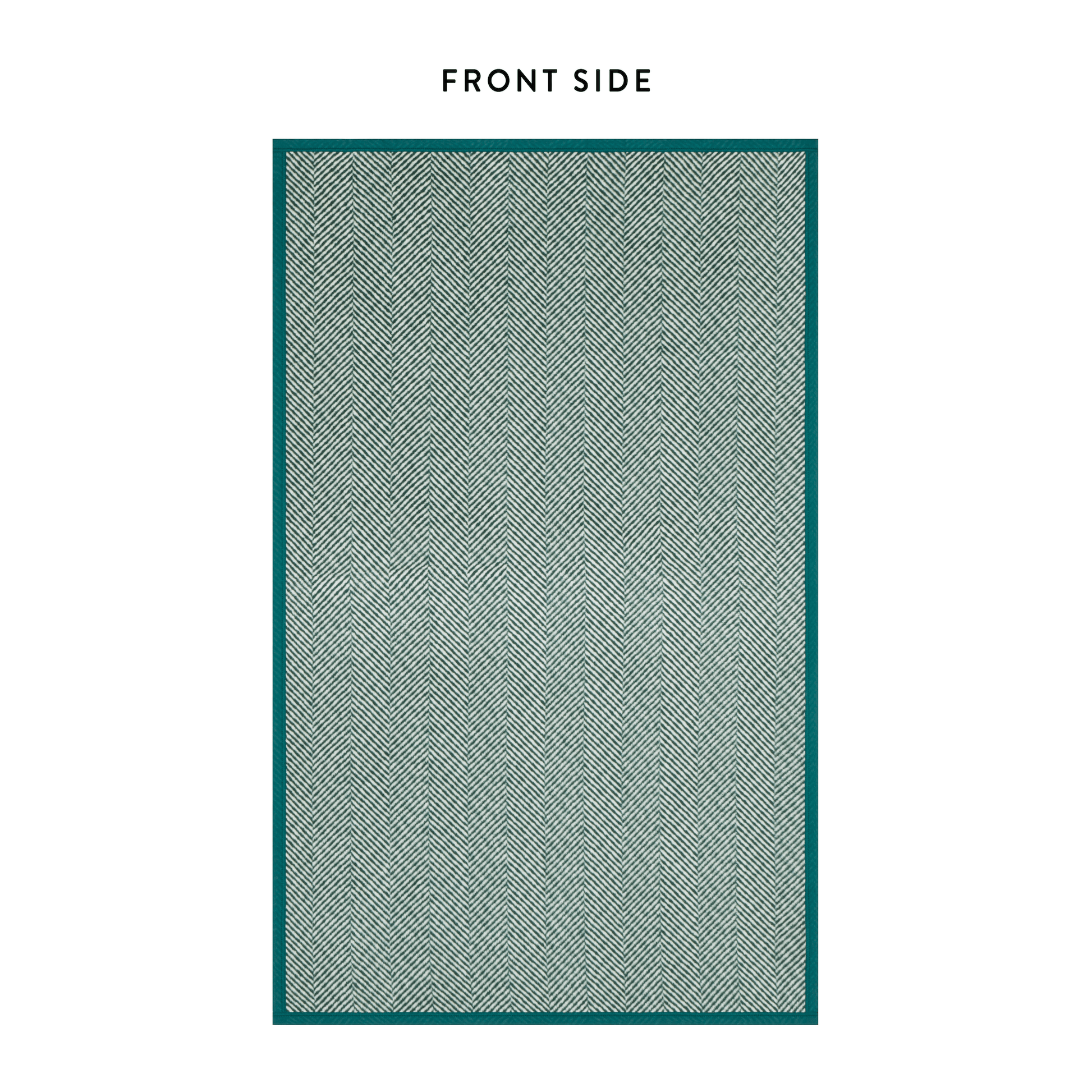Harborview Herringbone Evergreen Dog Blanket from The Foggy Dog