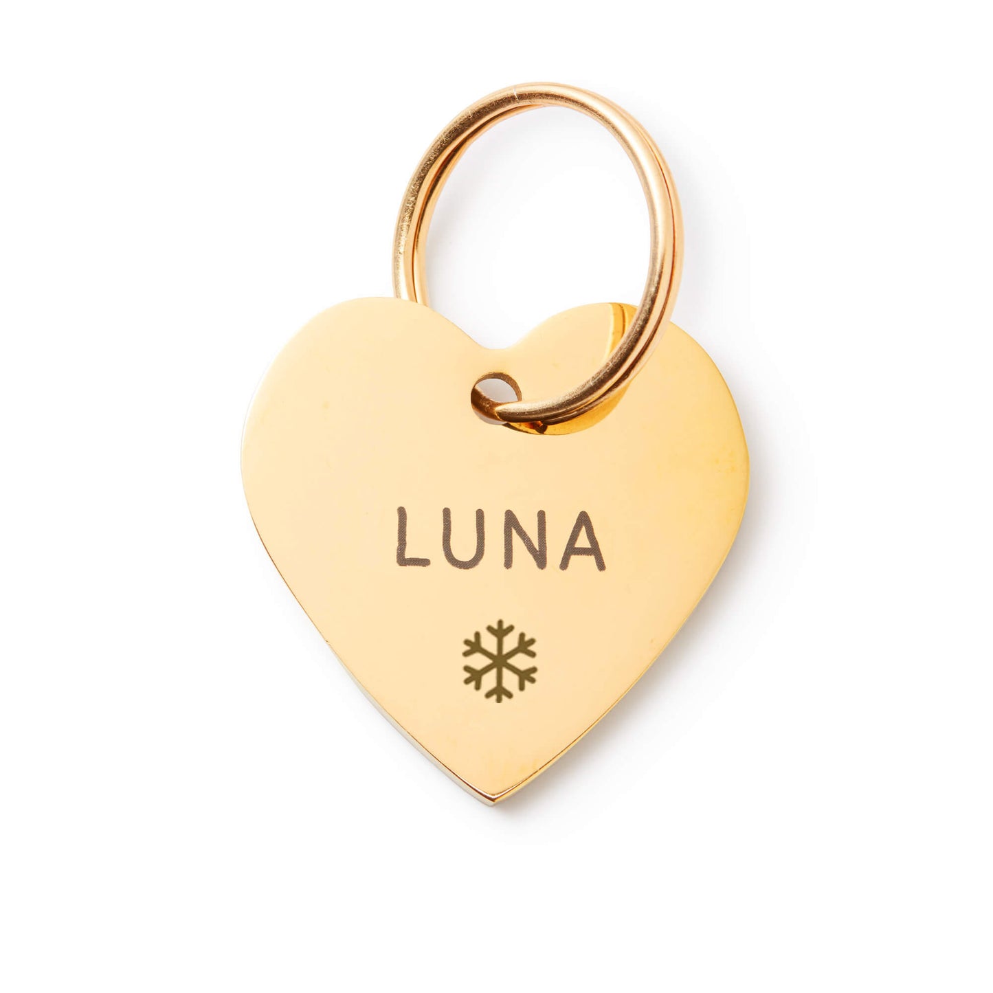 Heart Pet ID Tag: Snowflake Icon from The Foggy Dog